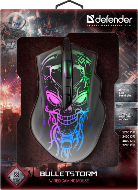 Миша Defender Bulletstorm GM-928 USB Black (4714033529280) - зображення 6