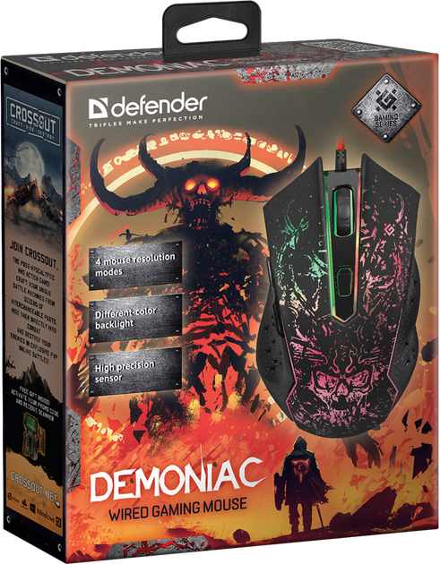 Mysz Defender Demoniac GM-540L USB Czarna (52540) - obraz 4