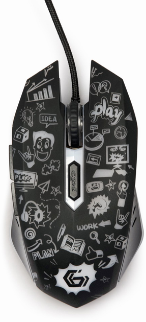 Mysz Gembird MUS-6B-GRAFIX-01 USB Czarna - obraz 3