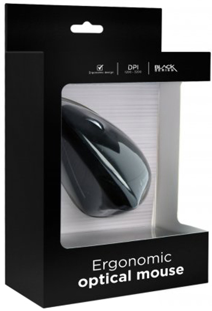 Миша Gembird MUS-ERGO-01 USB Black - зображення 6