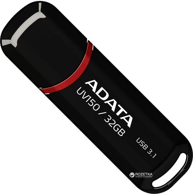 ADATA UV150 32GB USB 3.0 Black (AUV150-32G-RBK) - obraz 1