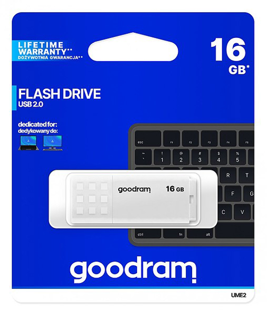 Pendrive Goodram UME2 16GB USB 2.0 White (UME2-0160W0R11) - obraz 5