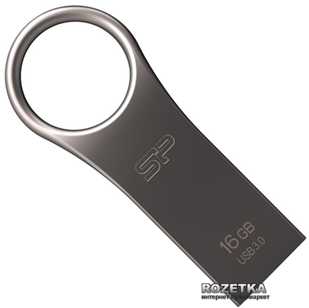 Pendrive Silicon Power Jewel J80 16 GB USB 3.0 Tytan (SP016GBUF3J80V1T) - obraz 1