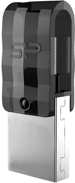 Pendrive Silicon Power Swivel C31 16GB USB 3.1 + Type-C Black/Silver (SP016GBUC3C31V1K) - obraz 3