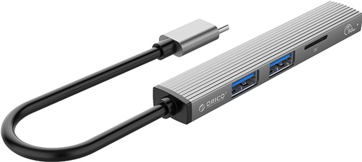 Hub USB Orico Type-C - USB3.0, 2xUSB2.0, TF (AH-12F-GY-BP) (CA913541) - obraz 2