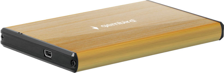 Зовнішня кишеня Gembird для 2.5" SATA USB 3.0 Aluminum Gold (EE2-U3S-3-GL) - зображення 1