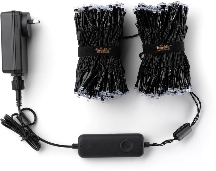 Світлодіодна Smart LED-гірлянда Twinkly Strings RGB 400, BT + Wi-Fi, Gen II, IP44 кабель чорний (TWS400STP-BEU) - зображення 8