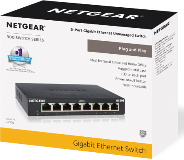 Комутатор Netgear GS308 (GS308-300PES) - зображення 5