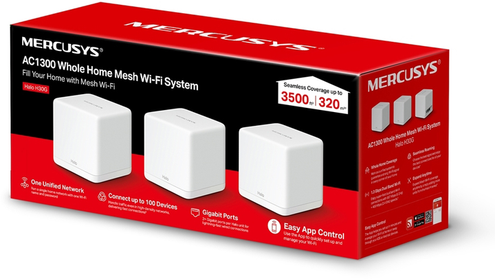 Маршрутизатор Mercusys Halo H30G (3-pack) - зображення 6