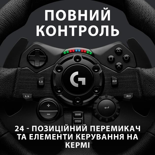 Дротове кермо Logitech G923 Racing Wheel and Pedals for PS4 and PC (941-000149) - зображення 5