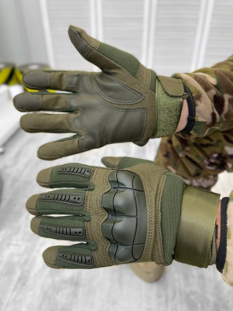 Тактические зимние перчатки Warmthi оливковый L - изображение 1