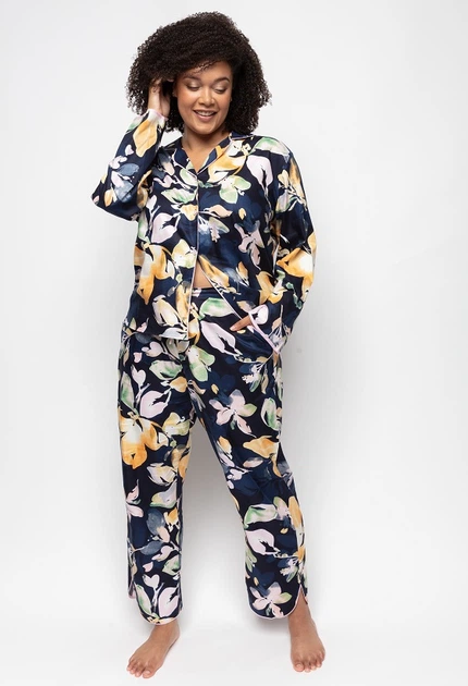 Піжама жіноча Cyberjammies Estelle 9527-9528 12/M Синій з квітковим принтом (5051877448414) - Фото 1 Піжама жіноча Cyberjammies Estelle 9527-9528 12/M Синій з квітковим принтом (5051877448414) - изображение 1