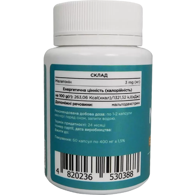 Мелатонін для сну Biotus Melatonin 3 mg 60 Caps BIO-530388 - зображення 2