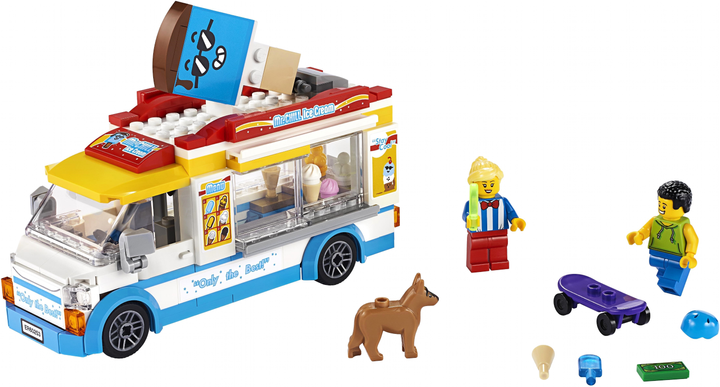 Zestaw klocków LEGO City Great Vehicles Furgonetka z lodami 200 elementów (60253) - obraz 2