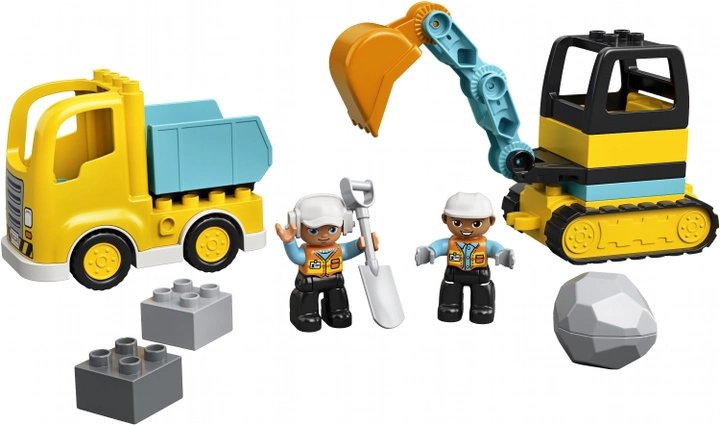 Zestaw klocków LEGO DUPLO Town Ciężarówka i koparka gąsienicowa 20 elementów (10931) - obraz 2