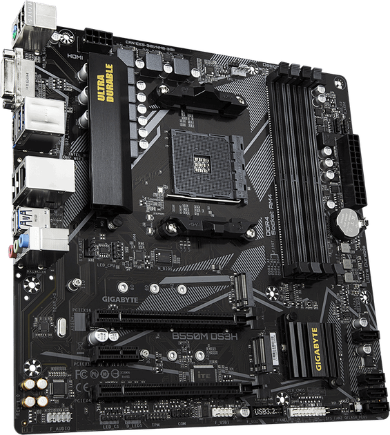 Материнська плата Gigabyte B550M DS3H (rev. 1.0) (sAM4, AMD B550, PCI-Ex16) - зображення 3