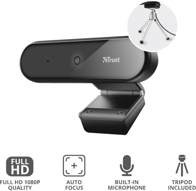 Trust Tyro Full HD Webcam Black (TR23637) - obraz 8