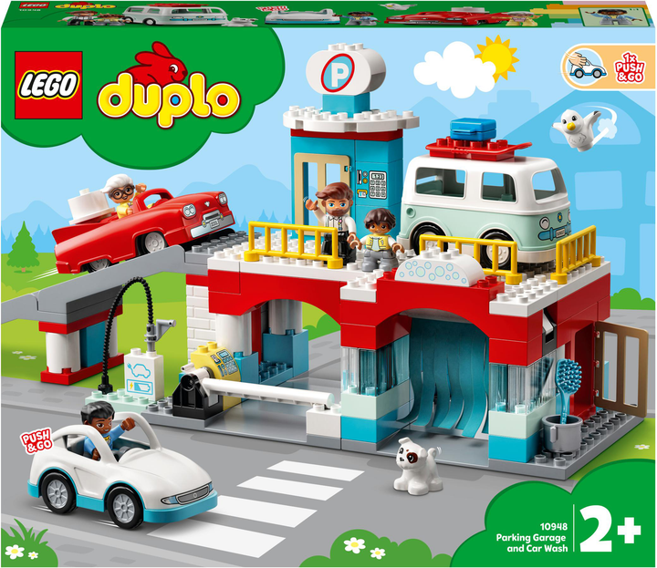 Zestaw klocków LEGO DUPLO Garaż i myjnia samochodowa 112 elementów (10948) - obraz 1