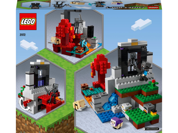 Zestaw klocków LEGO Minecraft Zniszczony portal 316 elementów (21172) - obraz 9