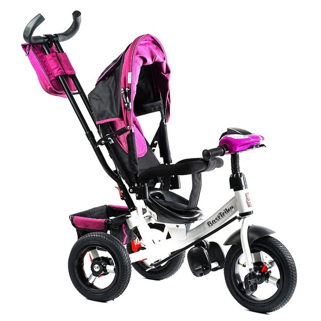Детский велосипед трехколесный Best Trike 3390 / 10-777 с пультом и фарой малиновый - изображение 3
