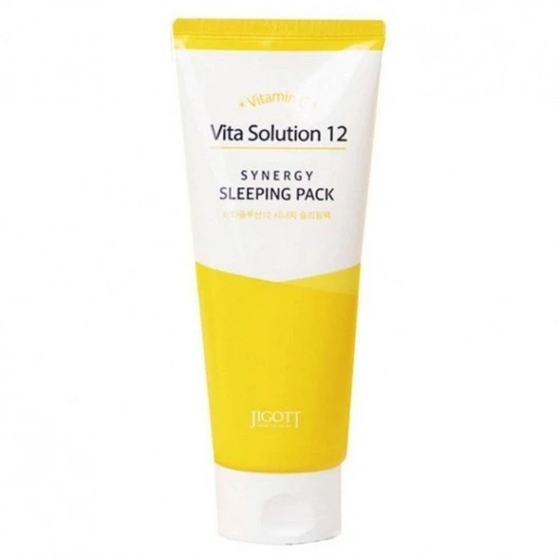 Ночная маска оздоравливающая Vita Solution 12 Synergy Sleeping Pack Jigott 180 мл - Фото 1 Ночная маска оздоравливающая Vita Solution 12 Synergy Sleeping Pack Jigott 180 мл - изображение 1
