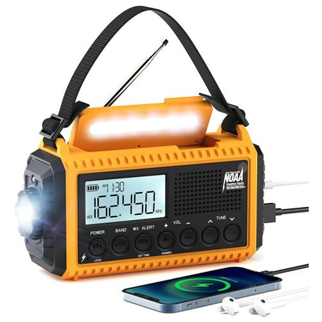 Портативное радио с LCD экраном и внешним аккумулятором 5000mAh ...