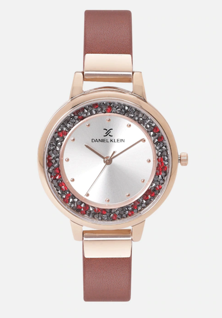 Жіночий годинник DANIEL KLEIN DK12051-2 Золотистий з коричневим Шкіра - Фото 1 Жіночий годинник DANIEL KLEIN DK12051-2 Золотистий з коричневим Шкіра - зображення 1
