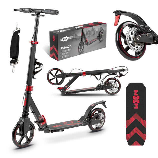 Самокат с дисковым тормозом Kidwell WXM RST-A02 Red 