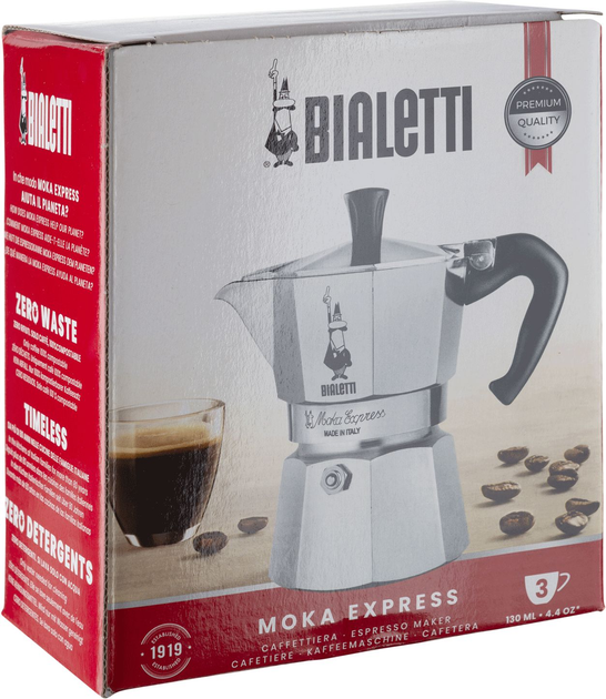 Гейзерная кофеварка Bialetti Moka Express 3 чашки 130 мл Металл (8006363011624) - изображение 6