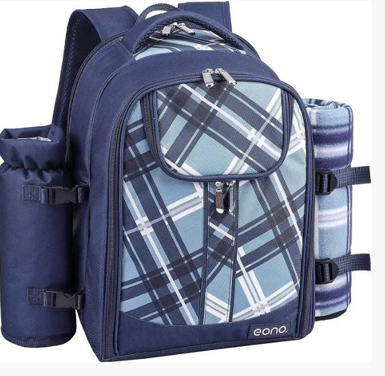 Рюкзак для пикника с набором посуды и одеялом Eono Cool Bag (TWPB-3065B69R) - Фото 1 Рюкзак для пикника с набором посуды и одеялом Eono Cool Bag (TWPB-3065B69R) - изображение 1