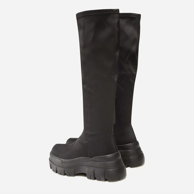 Kozaki damskie na platformie wysokie z elastyczną cholewką Jenny Fairy LS5851-02 40 26 cm Czarne (5904862208893) - obraz 3