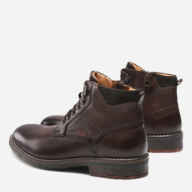 Botki męskie skórzane sznurowane Lasocki MB-PACINO-03 42 26.4 cm Brązowe (5904862270104) - obraz 3
