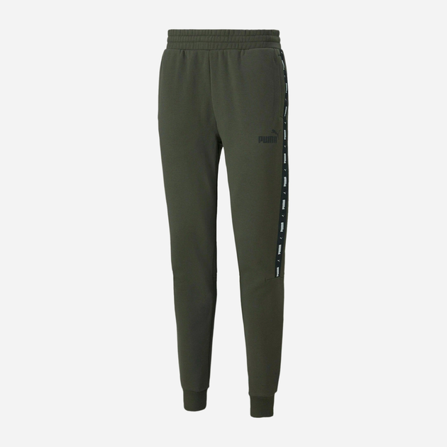 Spodnie dresowe męskie Puma Ess+ Tape Fl Cl 849042-70 M Zielone (4064535820065) - obraz 4