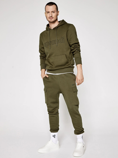 Spodnie dresowe męskie Sprandi SS21-SPM002 XL Khaki (5903698654614) - obraz 3