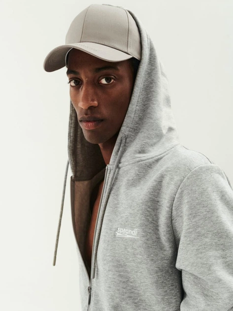 Bluza męska rozpinana streetwear z kapturem Sprandi SS21-BLM005 XL Szara (5903698656250) - obraz 6