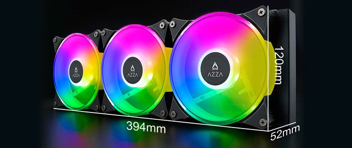 Система жидкостного охлаждения AZZA Blizzard SP 360 (LCAZ-360R-ARGB SP) - изображение 3