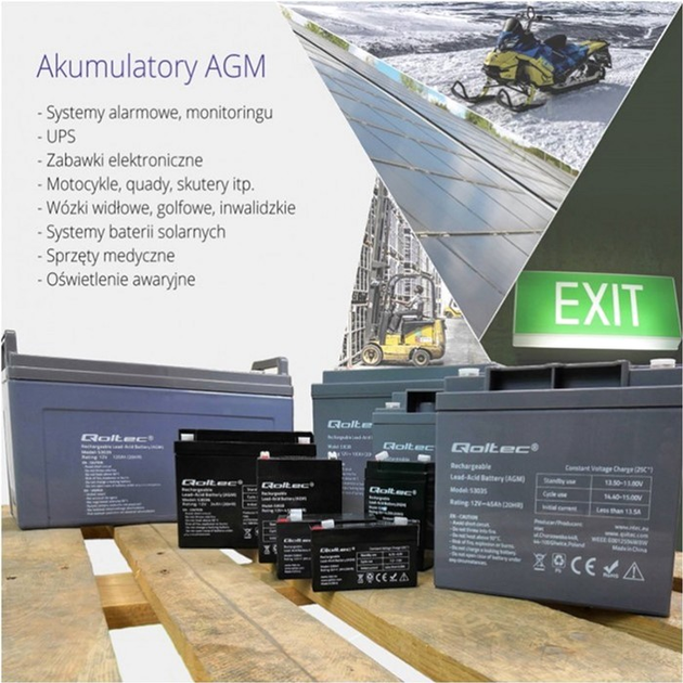 Akumulator Qoltec AGM 12V-7Ah max. 105A (53030) - obraz 7