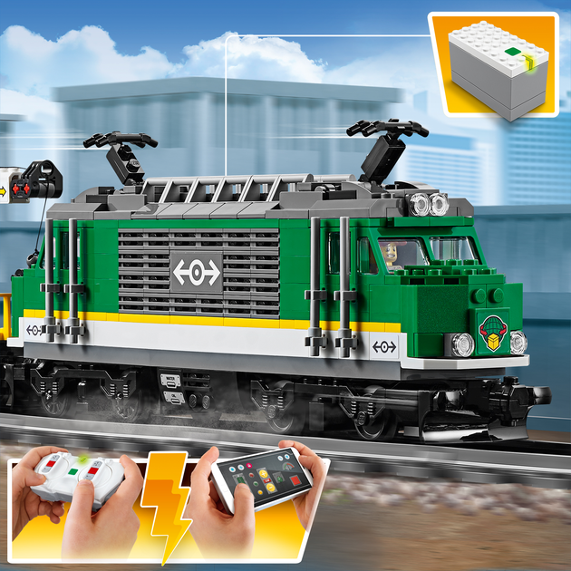 Zestaw klocków LEGO City Pociąg towarowy 1226 elementów (60198) - obraz 4