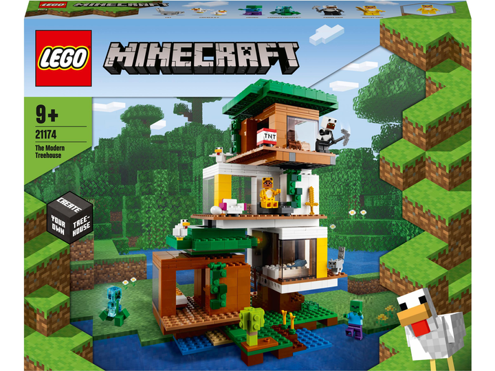 Zestaw klocków LEGO Minecraft Nowoczesny domek na drzewie 909 elementów (21174) - obraz 1