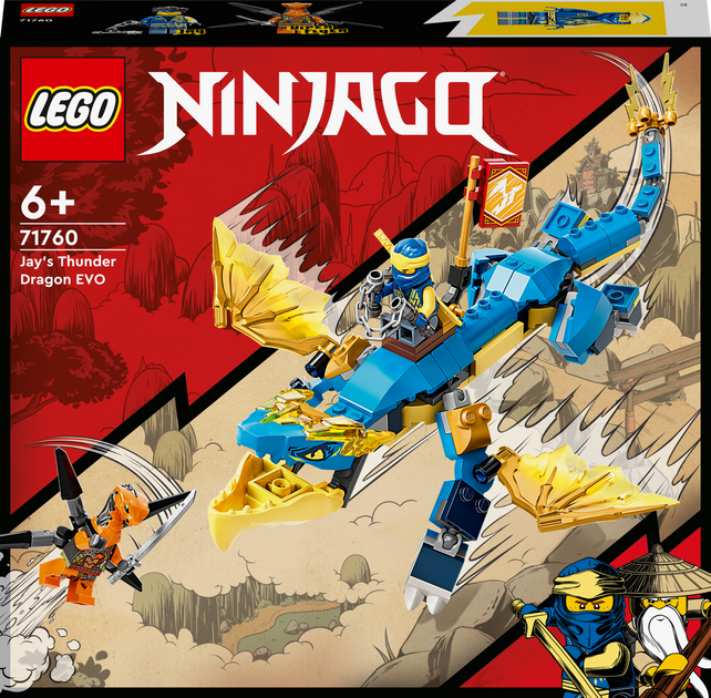 Конструктор LEGO NINJAGO Дракон бурі Джея EVO 140 деталей (71760_PL) - зображення 1