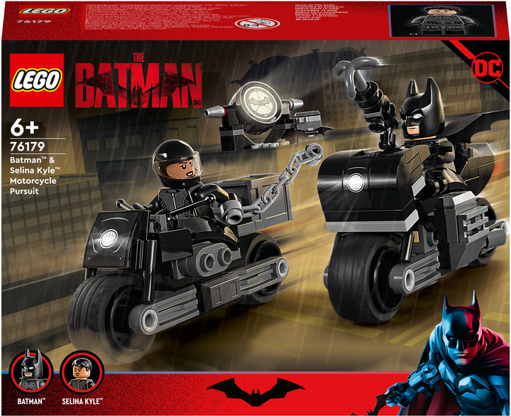 Zestaw klocków LEGO Super Heroes DC Batman Batman i Selina Kyle: Motocyklowy pościg 149 elementów (76179) - obraz 1