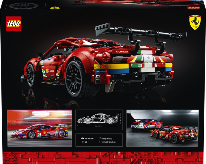 Конструктор LEGO Technic Ferrari 488 GTE AF Corse №51 1677 деталей (42125) - зображення 17