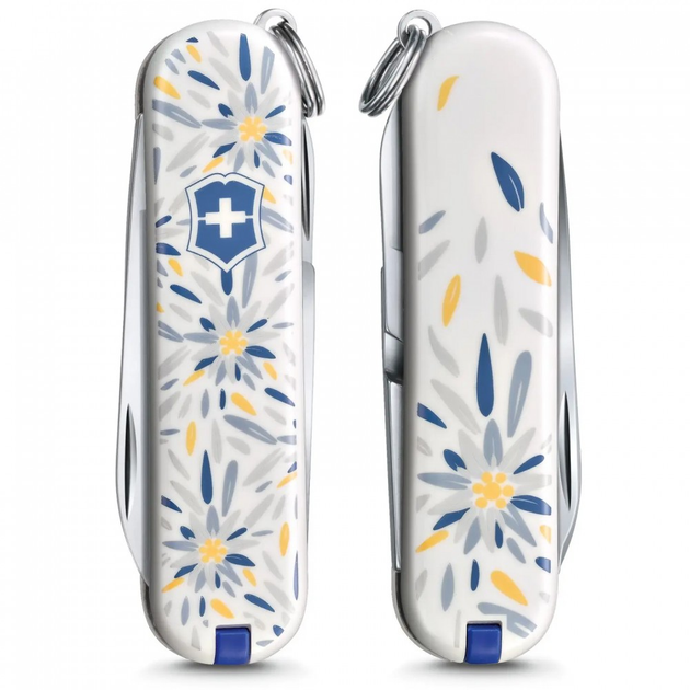 Ніж складаний з чохлом 58 мм, 7 функцій Victorinox CLASSIC LE "Alpine Edelweiss" - зображення 2