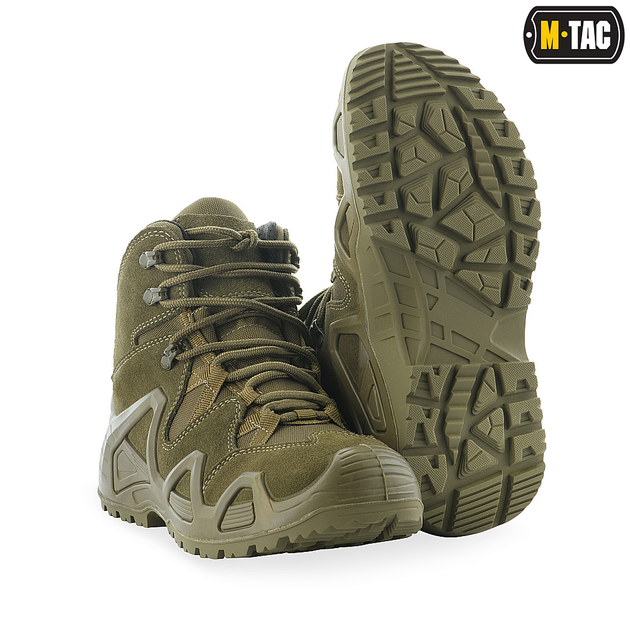 Ботинки тактические M-Tac замшевые обуви для военнослужащих Alligator 39 оливковый (SK-30801001-39) - изображение 1