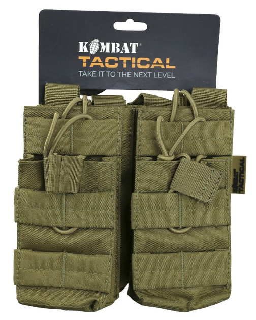 Подсумок тактический под магазины АК KOMBAT UK Double DUO Mag Pouch койот (SK-kb-ddmp-coy) - изображение 1