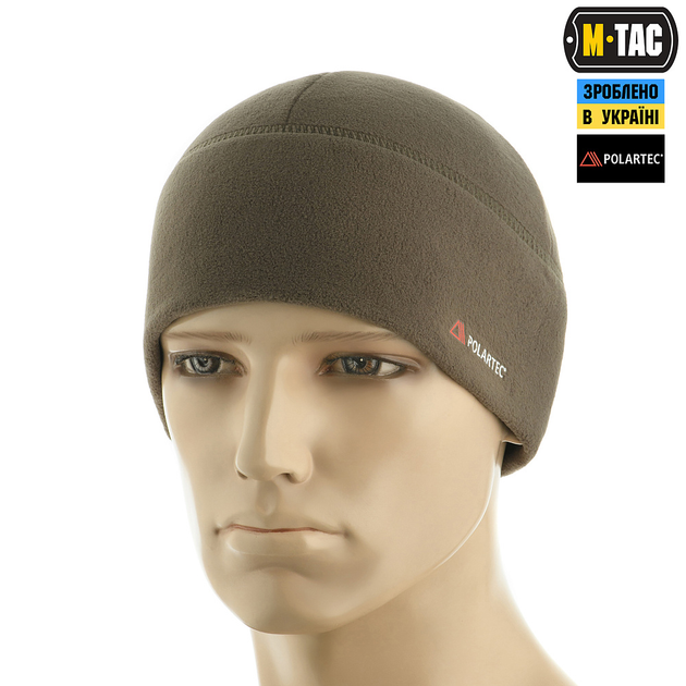 Шапка тактична зимова тепла M-Tac Watch Cap фліс Light Polarteс M оливковий (SK-40562048-M) - зображення 1