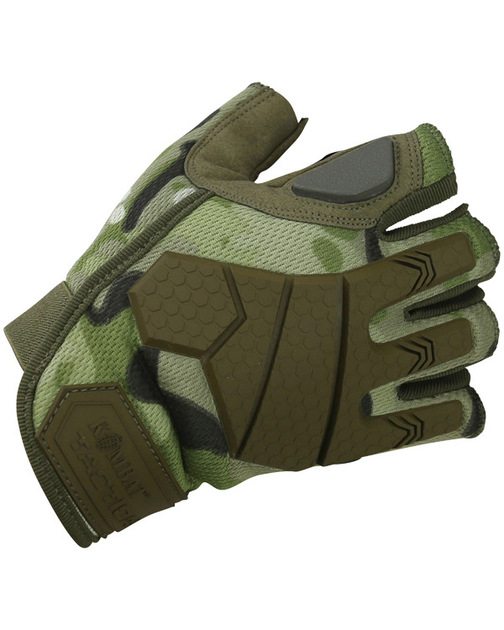 Тактичні військові рукавички KOMBAT UK захисні рукавиці без пальців S мультікам (SK-kb-aftg-btp-s) - зображення 1