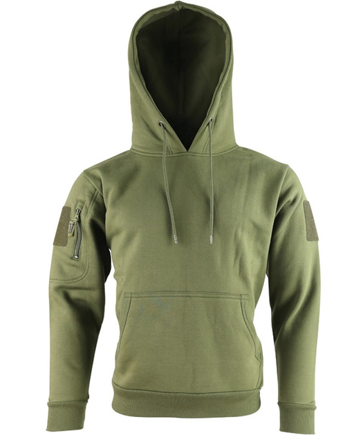 Кофта худі військова тактична KOMBAT UK чоловіча з липучками під шеврони Tactical Hoodie оливковий XL (SK-kb-th-olgr-xl) - зображення 2