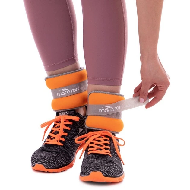 Утяжелители для ног и рук Maraton 2 х 1 кг Orange Gray (U23021) - изображение 6