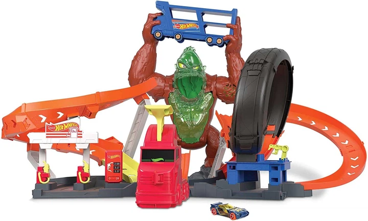 Трек Хот Вилс Атака Токсичной Гориллы на Заправку Hot Wheels Toxic